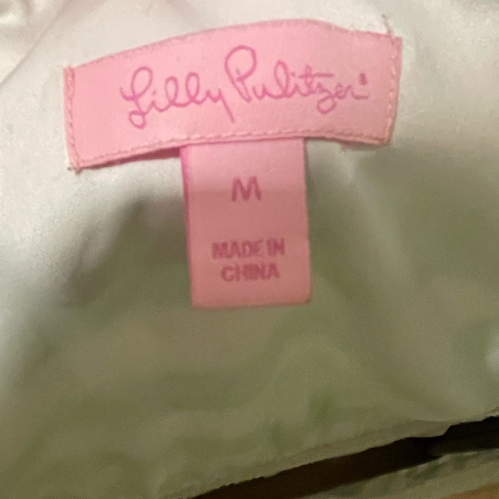 Lilly Pulitzer Danna Awning Stripe Dress Green and White Size Medium - Picture 3 of 4